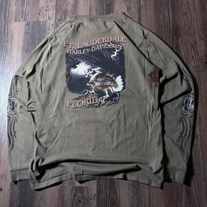 Vintage Harley Davidson‎ Ft Lauderdale Florida Long Sleeve T Shirt